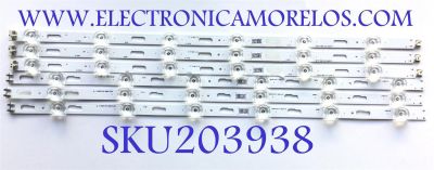 KIT DE LED'S PARA TV SAMSUNG (6 PIEZAS) / NUMERO DE PARTE BN96-50317A / BN96-50318A / JL.D500C1330-408AR-M_V02 / JL.D500C1330-408AL-M_V02 / E469119 / PANEL CY-BT050HGCV2H / MODELO UN50TU7000 / UN50TU7000FXZA XC02